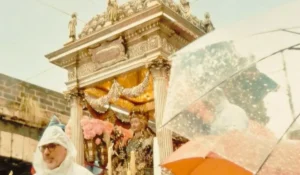 La processione di Sant’Agata sotto la pioggia