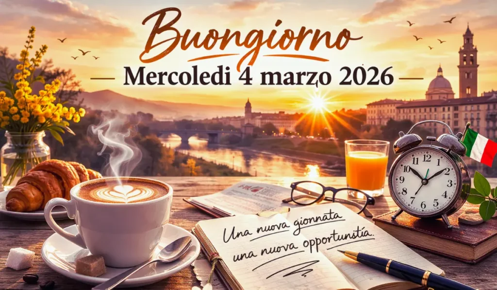 buongiorno mercoledì 4 marzo 2026