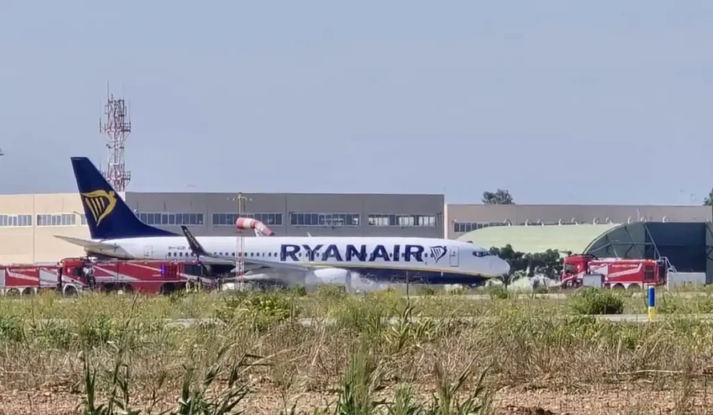 incidente volo ryanair