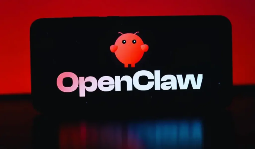 Interface OpenClaw affichée sur ordinateur avec agent IA autonome en action