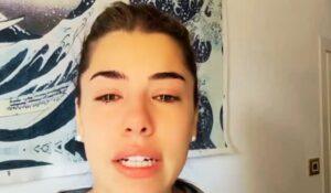 Chiara Balistreri in lacrime