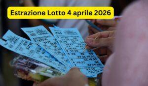 Estrazione Lotto 4 aprile 2026