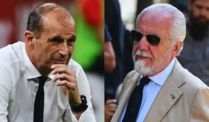 Allegri con sciarpa Napoli tra tifosi azzurri al Maradona