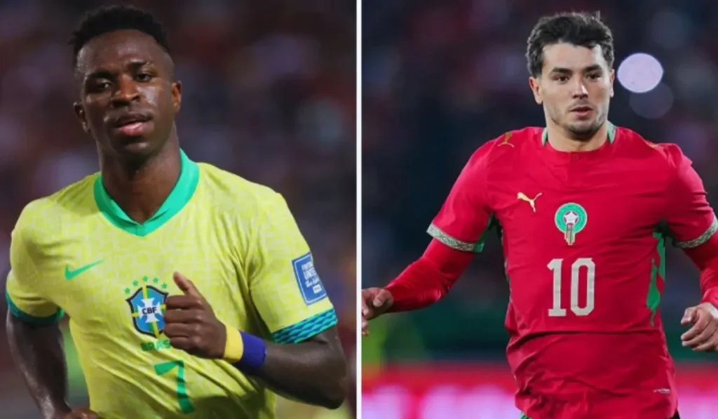 Carlo Ancelotti alla guida del Brasile contro il Marocco ai Mondiali