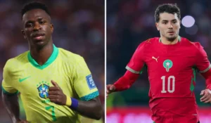 Carlo Ancelotti alla guida del Brasile contro il Marocco ai Mondiali