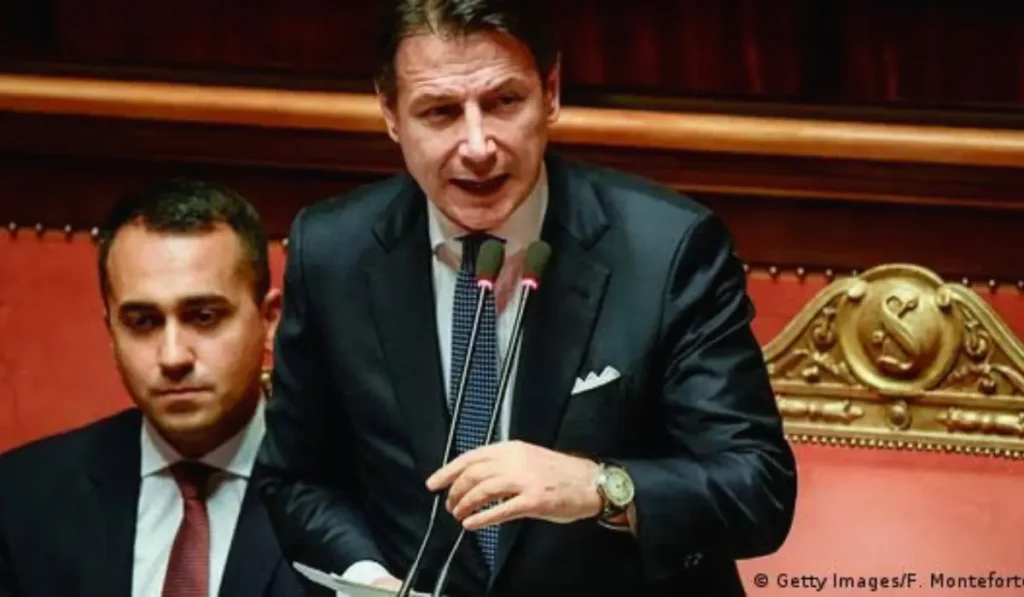 Giorgia Meloni e Giuseppe Conte protagonisti dello scontro politico sul video pubblicato dall’ex premier con accuse al governo.
