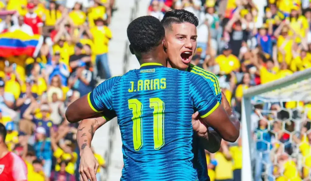 Colombia vs Uzbekistan 3-1 Mondiale 2026: Luis Díaz esulta dopo il gol che ha deciso la partita