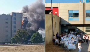 Incendio all’Ospedale del Mare