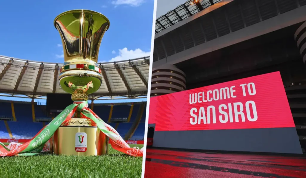 Atmosfera da brividi allo stadio durante una partita di Coppa Italia 2025/2026