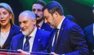Matteo Salvini e Stefano Donnarumma durante incontro al Mit
