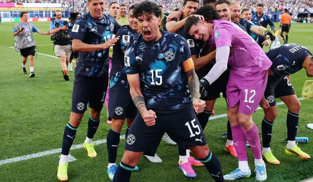 Paraguay esulta dopo la vittoria ai rigori contro la Germania ai Mondiali 2026