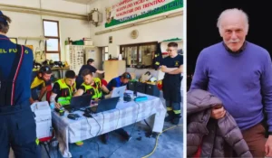 Operazioni di soccorso nelle acque durante le ricerche di Gino Paoli