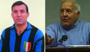Gegè Di Giacomo esulta dopo un gol con i nerazzurri negli anni '60