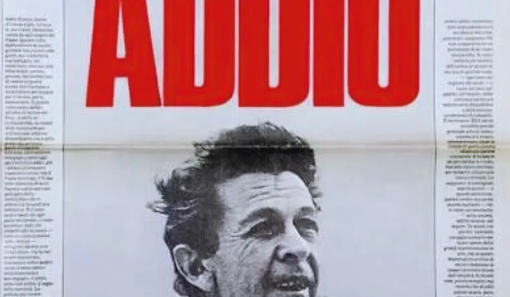 Prima pagina storica del quotidiano L’Unità