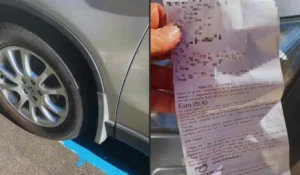 Automobilista multato per strisce bianche-blu a Roma Prati