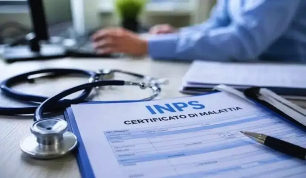 Documento verbale medico durante controllo fiscale lavoratore