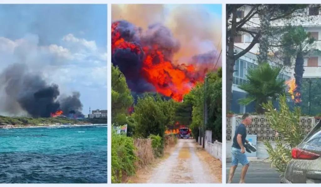 Vigili del fuoco in azione a Rivabella Gallipoli