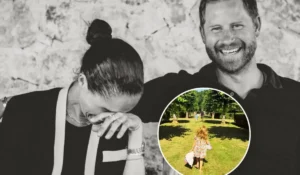 Archie e Lilibet con il padre Harry nella tenuta di Lady Diana