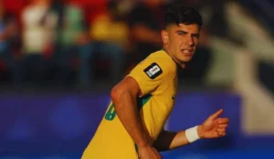 Volpato durante una partita della nazionale australiana